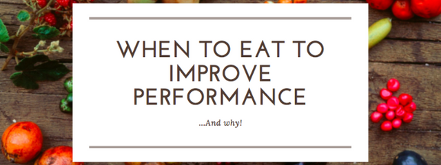 When to Eat to Improve Performance