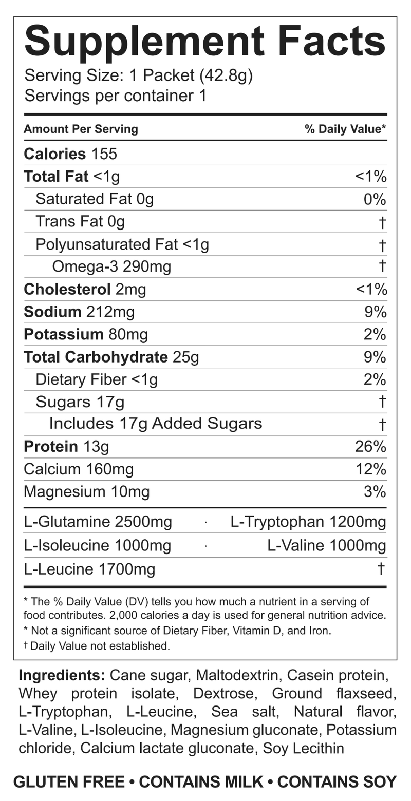 :NOCTURNE Rest & Night Time Formula nutritional information